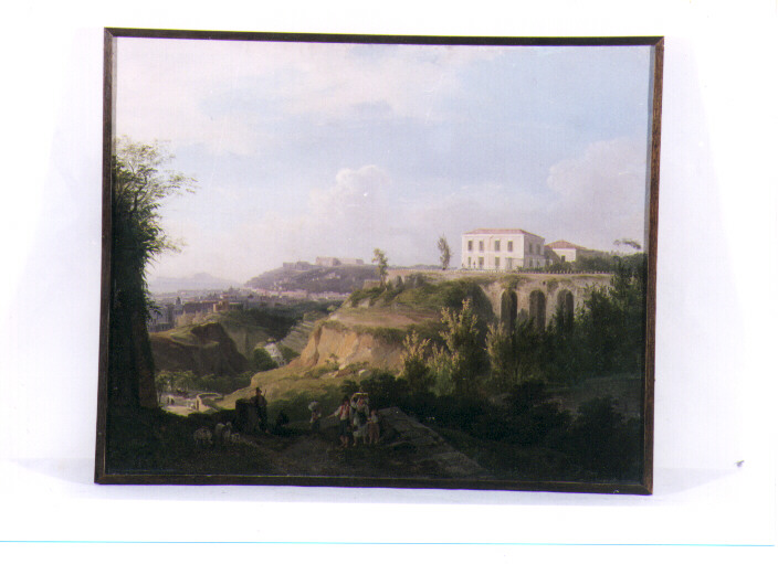 paesaggio con architetture (dipinto) di Fergola Salvatore (sec. XIX)