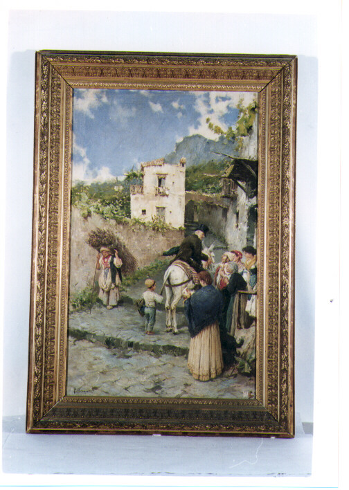 Strada facendo, paesaggio (dipinto) di Scoppetta Pietro (sec. XIX)