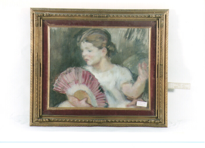 Bambina con ventaglio, ritratto di donna (dipinto) di Spadini Armando (secc. XIX/ XX)