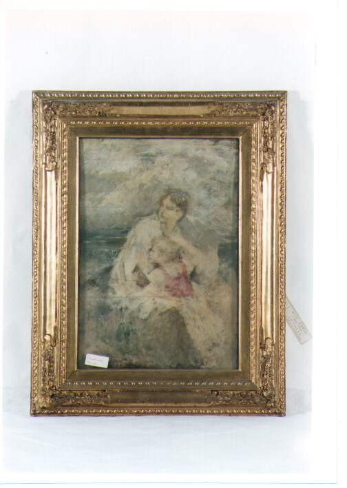 La paura, figura allegorica femminile (dipinto) di Bianchi Mosè (secc. XIX/ XX)