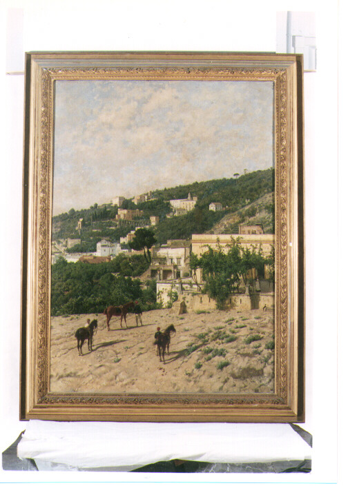 Le pendici del Vomero, veduta di città (dipinto) di Miola Camillo (secc. XIX/ XX)