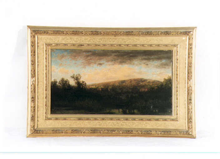 Effetto di sole nella maremma, paesaggio (dipinto) di Cortese Federico (sec. XIX)