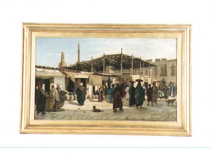 Mercato arabo, fiera (dipinto) di De Gregorio Marco (sec. XIX)