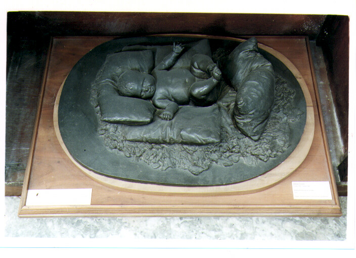 figura maschile distesa (scultura) di Cecioni Adriano (terzo quarto sec. XIX)