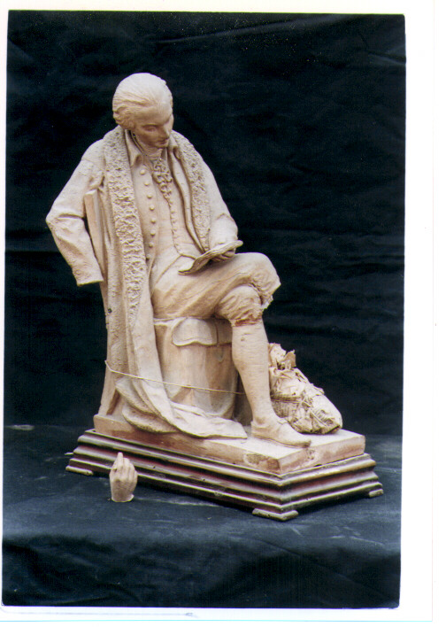 figura maschile seduta (scultura) di Grisolia Raffaele (terzo quarto sec. XIX)