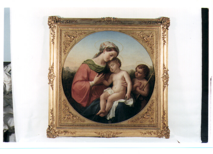 Vergine con Bambino, Madonna con Bambino (dipinto) di Fabbrini Emilio (sec. XIX)