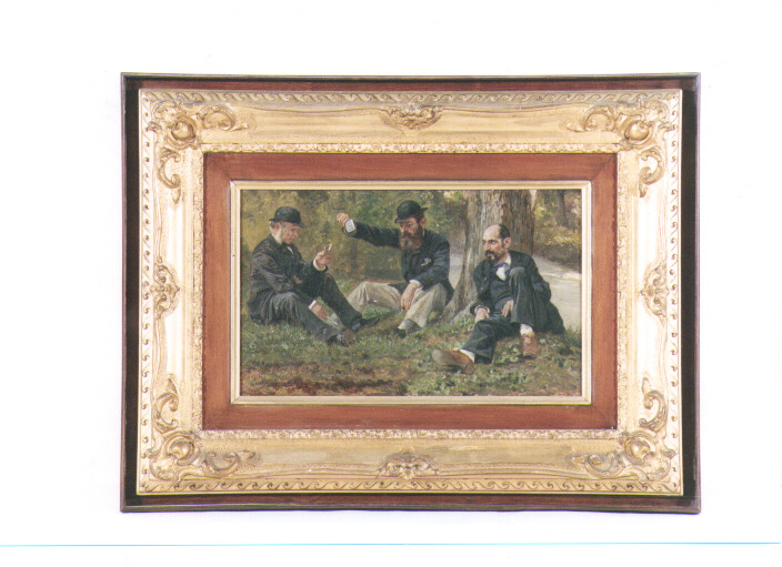 scena campestre con figure (dipinto) di Palizzi Filippo (sec. XIX)