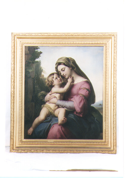 Madonna con Bambino (dipinto) di Podesti Francesco (sec. XIX)