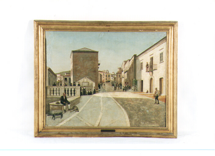 veduta di città (dipinto) di De Gregorio Marco (sec. XIX)