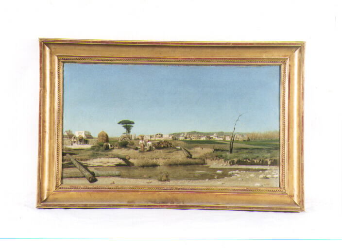 paesaggio rurale (dipinto) di De Nittis Giuseppe (sec. XIX)