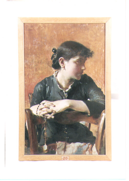 ritratto di donna (dipinto) di Esposito Gaetano (sec. XIX)