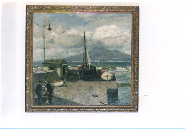 sinfonia azzurra, paesaggio (dipinto) di Villani Gennaro (sec. XX)