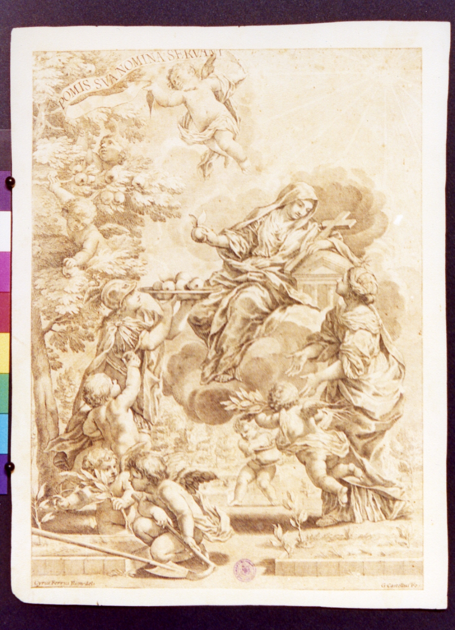 allegoria della Chiesa (stampa) di Ferri Ciro (sec. XVII)