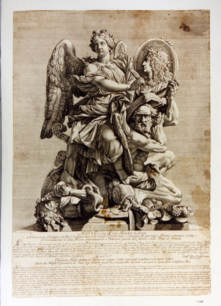 allegorie delle glorie di Luigi XIV (stampa) di Dorigny Nicolas, Guidi Domenico (secc. XVII/ XVIII)