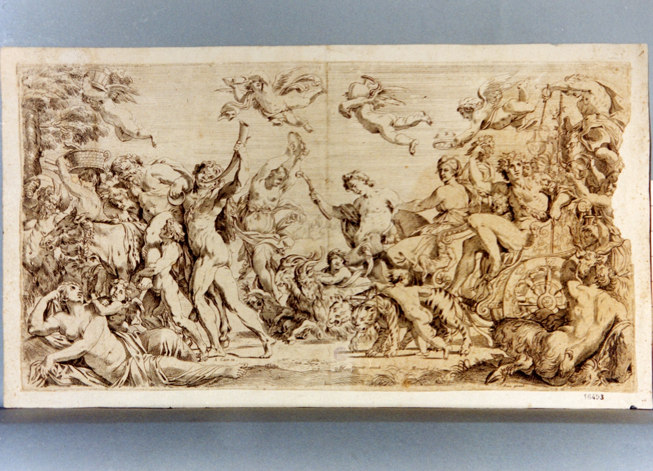 trionfo di Bacco e Arianna (stampa) di Carracci Annibale, Mignard Nicolas (sec. XVII)