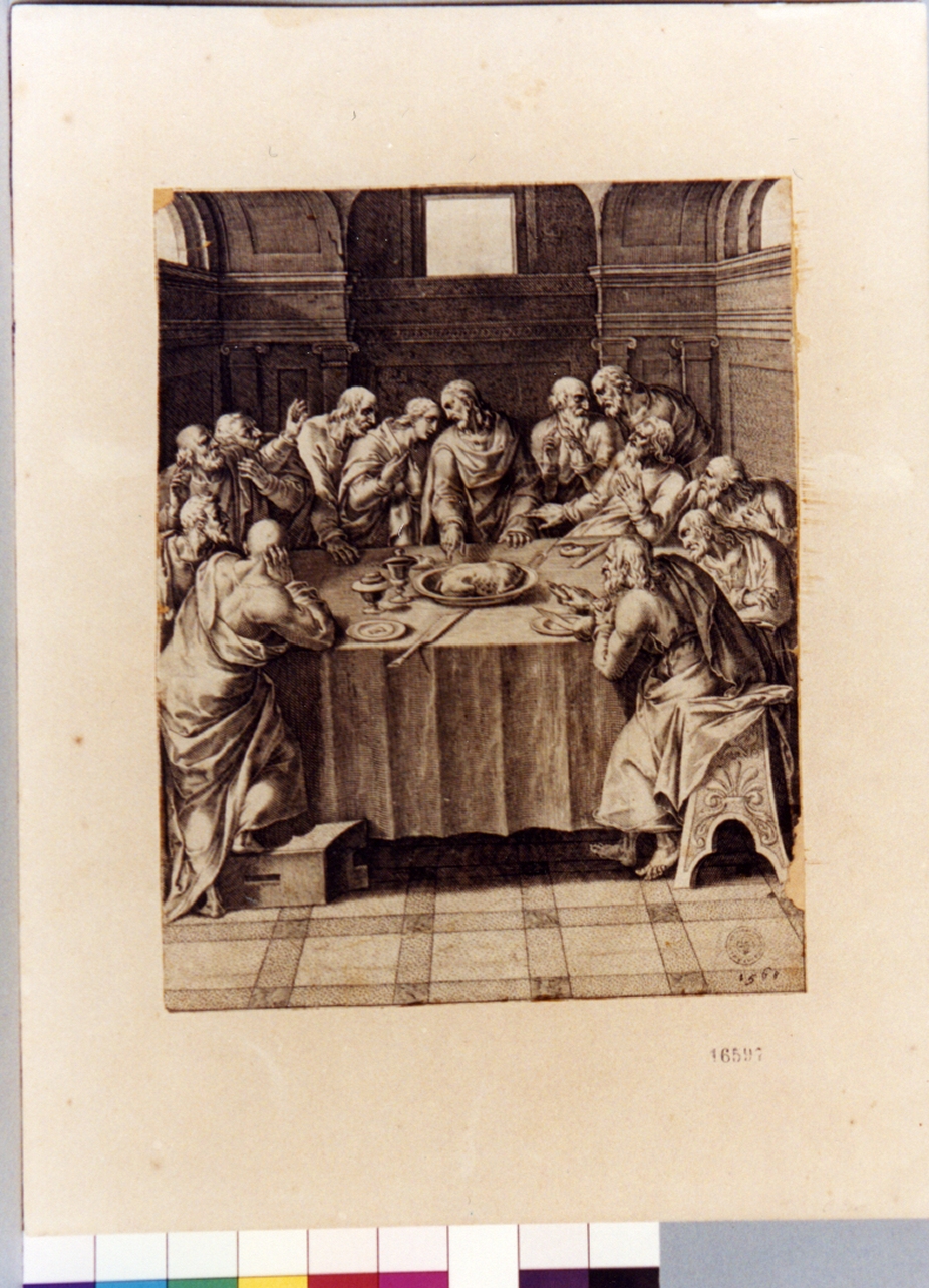 ultima cena (stampa) - ambito italiano (sec. XVI)
