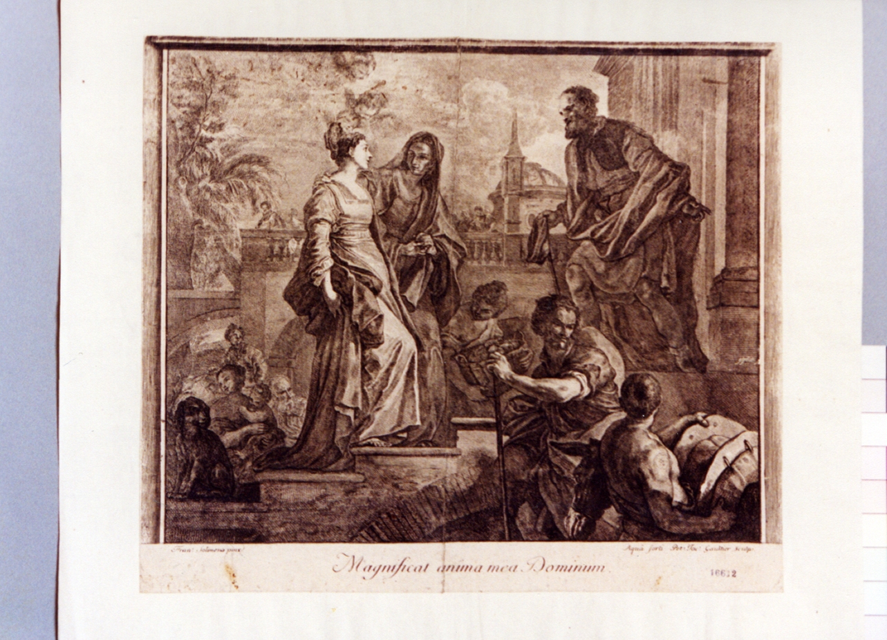 visitazione (stampa) di Solimena Francesco detto Abate Ciccio, Gaultier Pierre Jacques (seconda metà sec. XVIII)