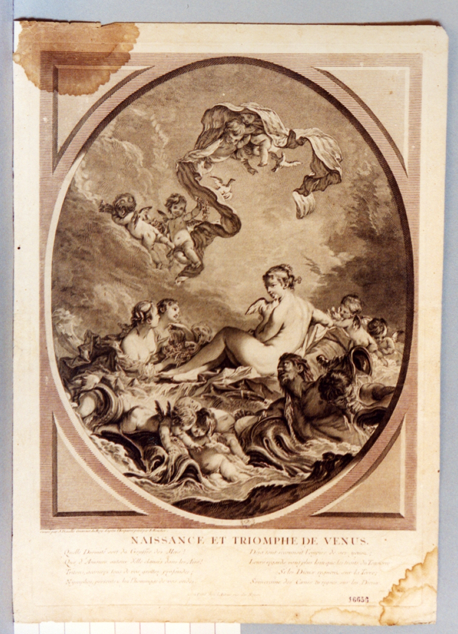 Venere (stampa) di Daullé Jean, Boucher Francois (sec. XVIII)