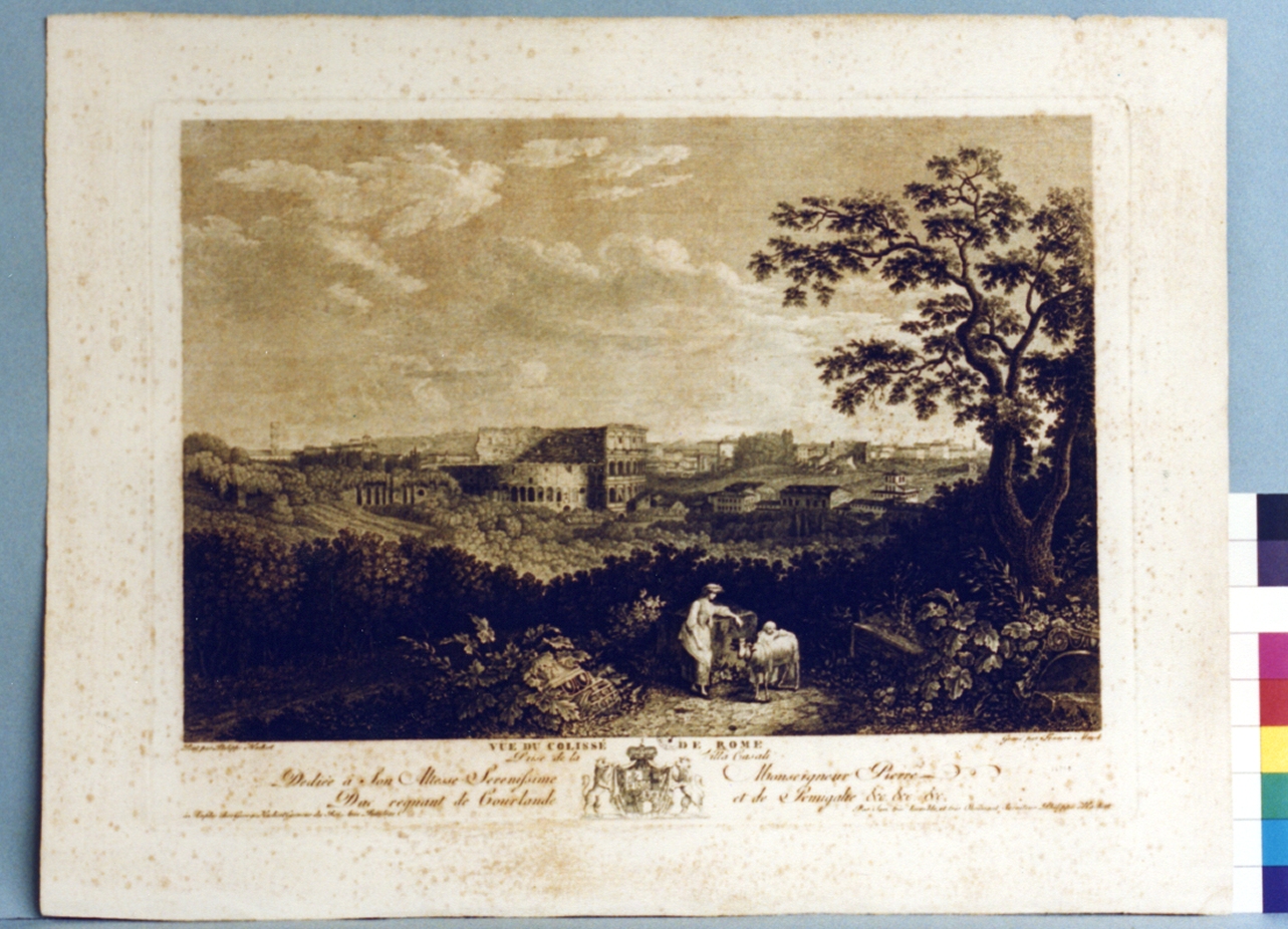 veduta di Roma (stampa) di Morel François, Hackert Philipp (secc. XVIII/ XIX)