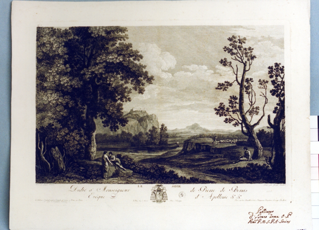 paesaggio fluviale (stampa) di Hackert Georg (secc. XVIII/ XIX)
