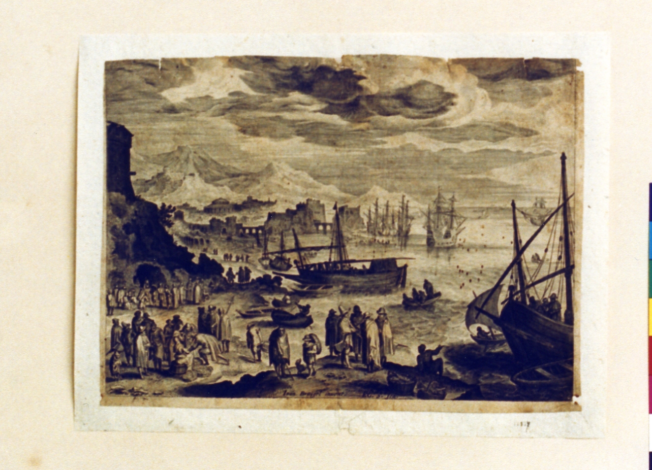 marina (stampa) di Sadeler Aegidius, Bruegel Jan il Vecchio detto Bruegel dei Velluti (secc. XVI/ XVII)