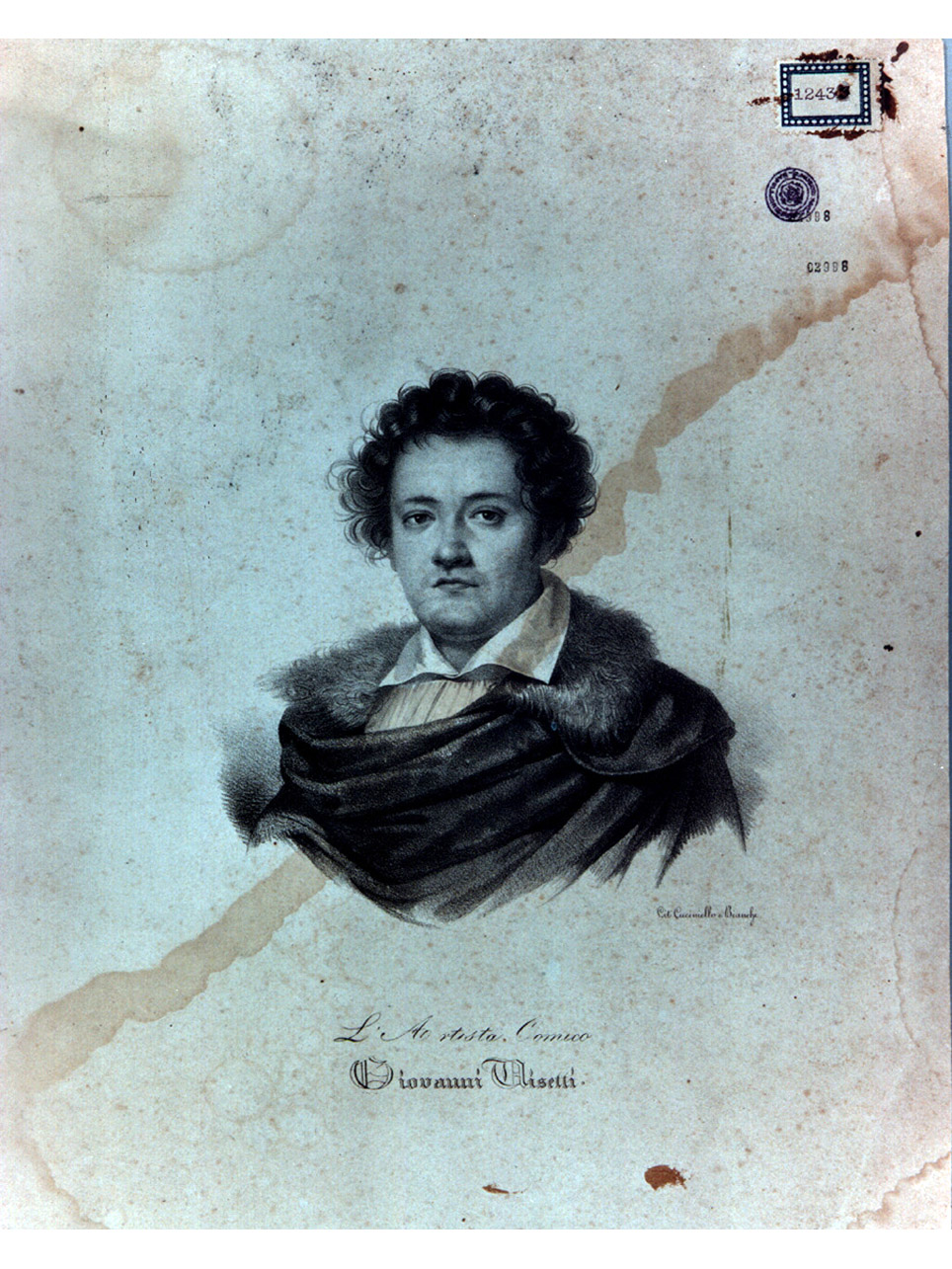 ritratto d'uomo (stampa) di Cuciniello Domenico, Bianchi Lorenzo (sec. XIX)
