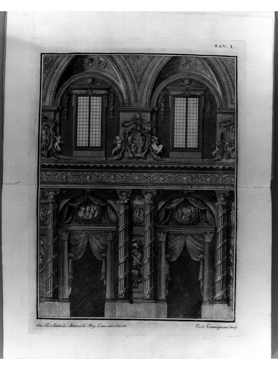prospetto architettonico (stampa, elemento d'insieme) di Attinelli Salvatore, Gramignani Giovanni (sec. XVIII)