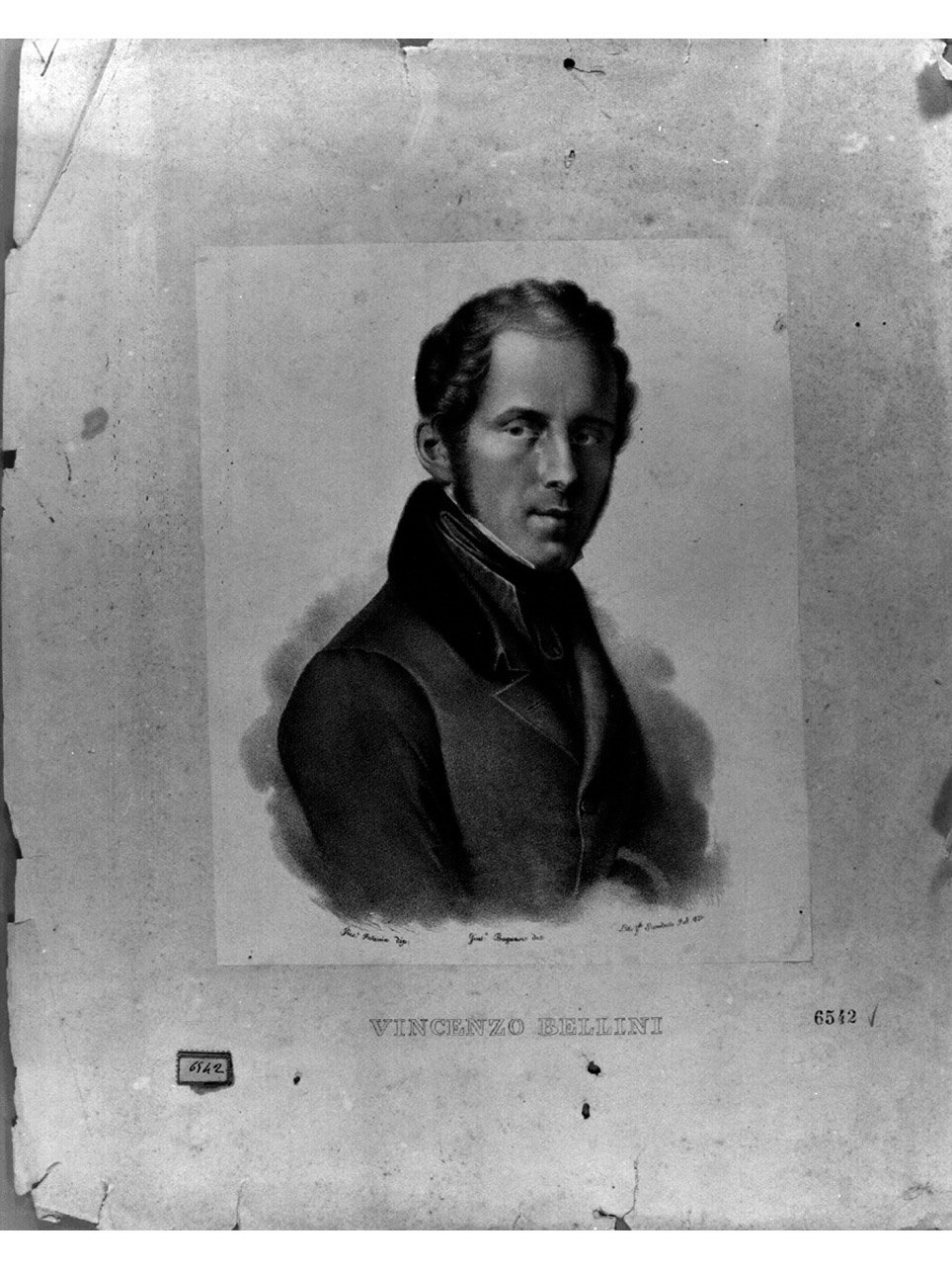 ritratto d'uomo (stampa) di Patania Giuseppe, Bagnasco Giuseppe (sec. XIX)