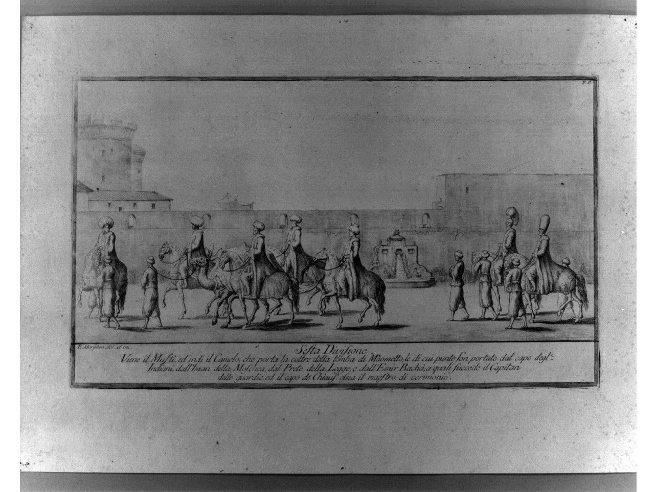 corteo carnevalesco (stampa, elemento d'insieme) di Morghen Raffaello (sec. XVIII)