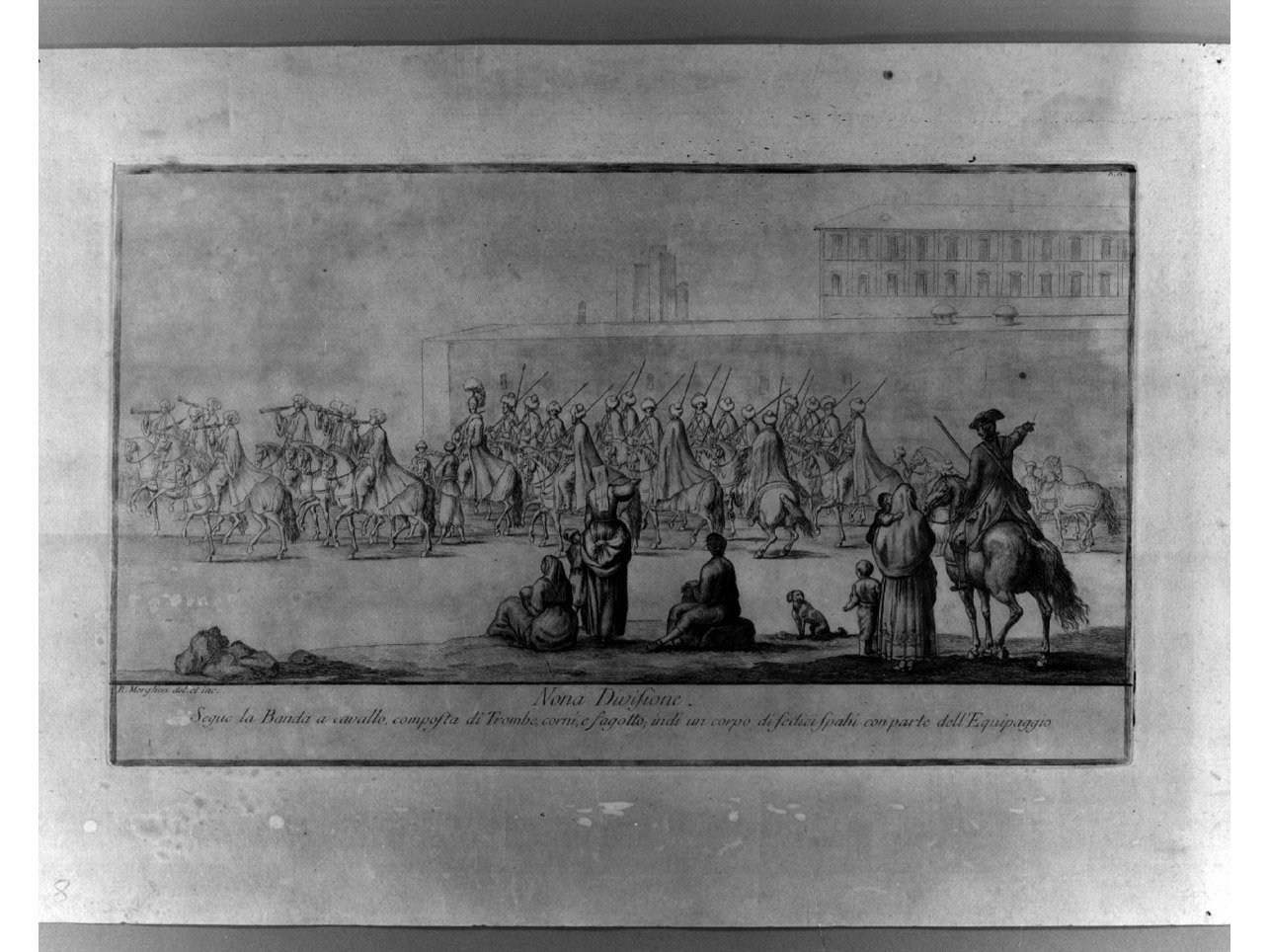 corteo carnevalesco (stampa, elemento d'insieme) di Morghen Raffaello (sec. XVIII)