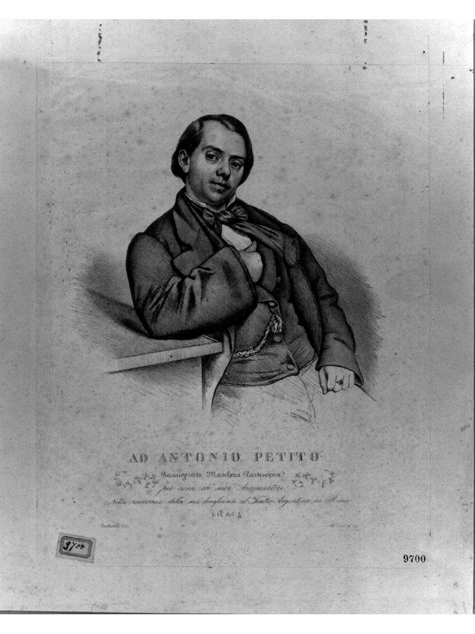 ritratto d'uomo (stampa) - ambito italiano (sec. XIX)