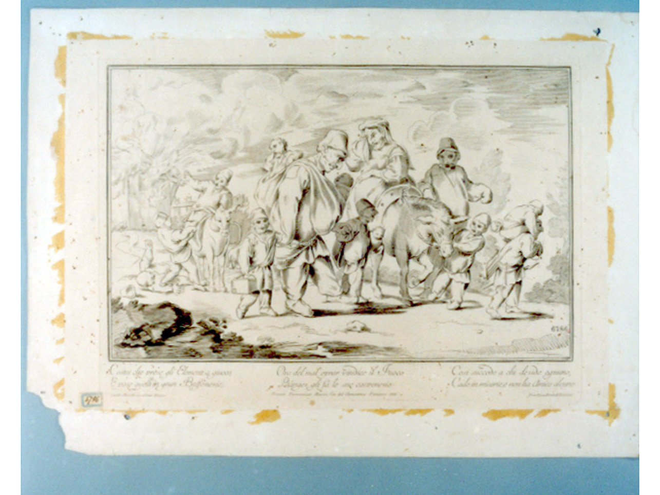 storie di Pulcinella (stampa) di Bombelli Pietro Leone (sec. XVIII)