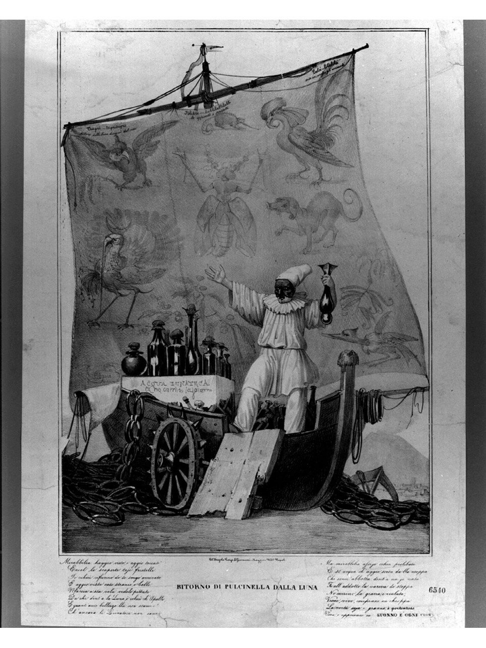 storie di Pulcinella (stampa) di Fergola Salvatore (sec. XIX)