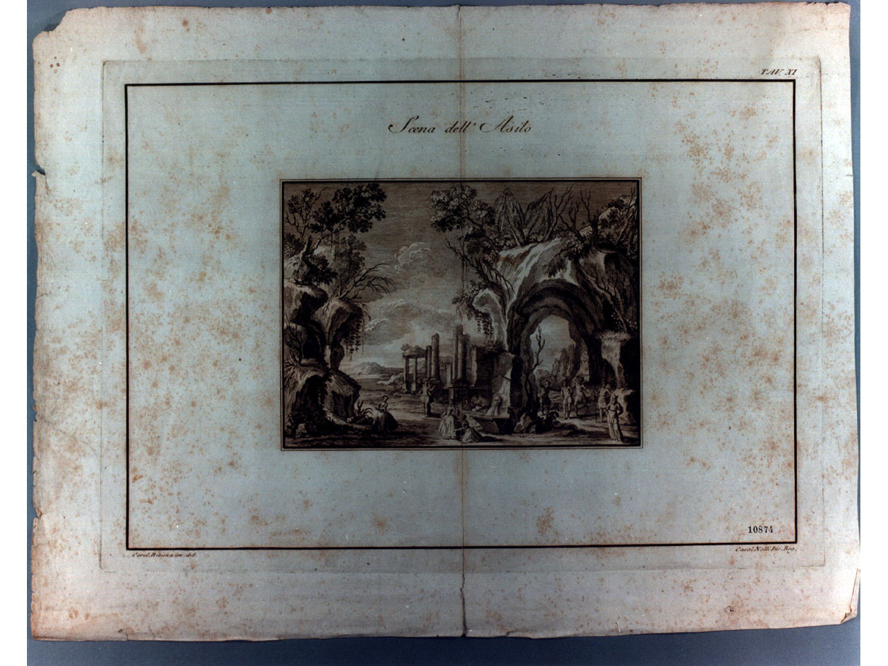 scenografia teatrale (stampa) di Galli Carlo detto Carlo Bibiena, Nolli Carlo (sec. XVIII)