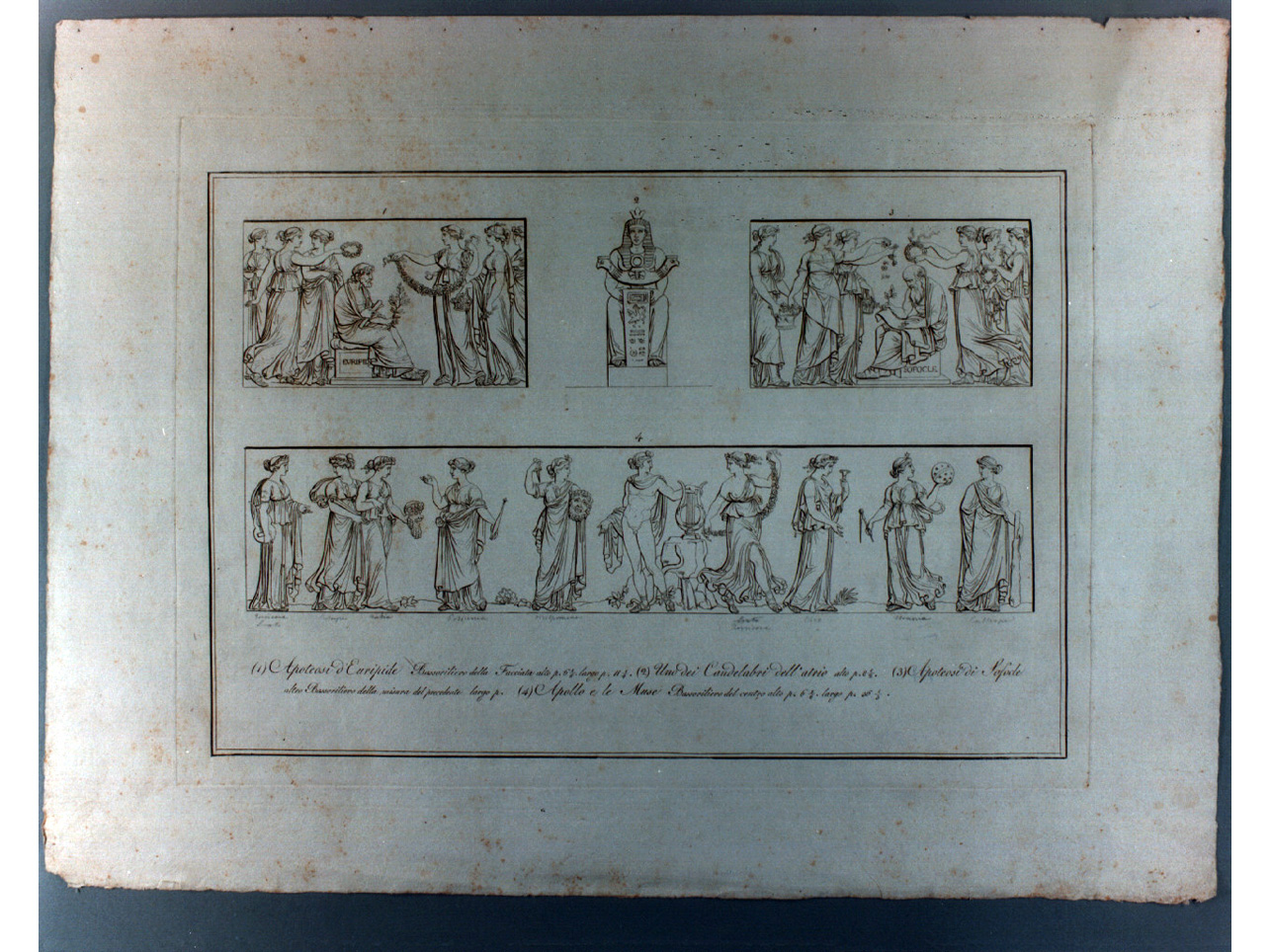 particolari decorativi del Teatro di San Carlo (stampa) di Niccolini Antonio (sec. XIX)