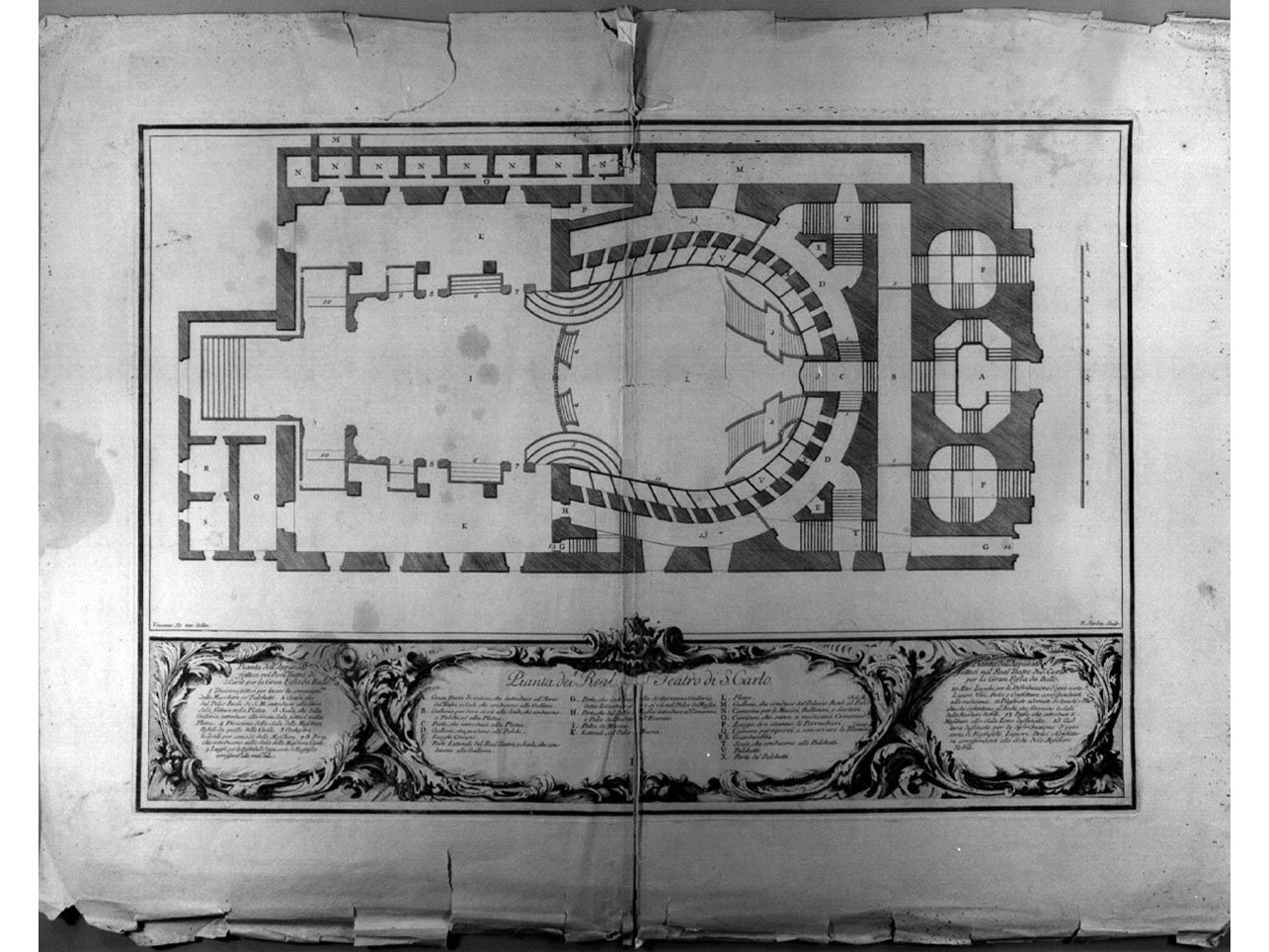 pianta architettonica (stampa, serie) di Dal Re Vincenzo, Jardin Nicolas Henri (sec. XVIII)