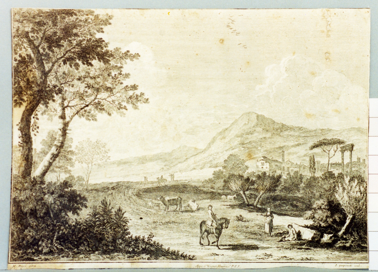 paesaggio (stampa) di Ricci Marco (sec. XVIII)