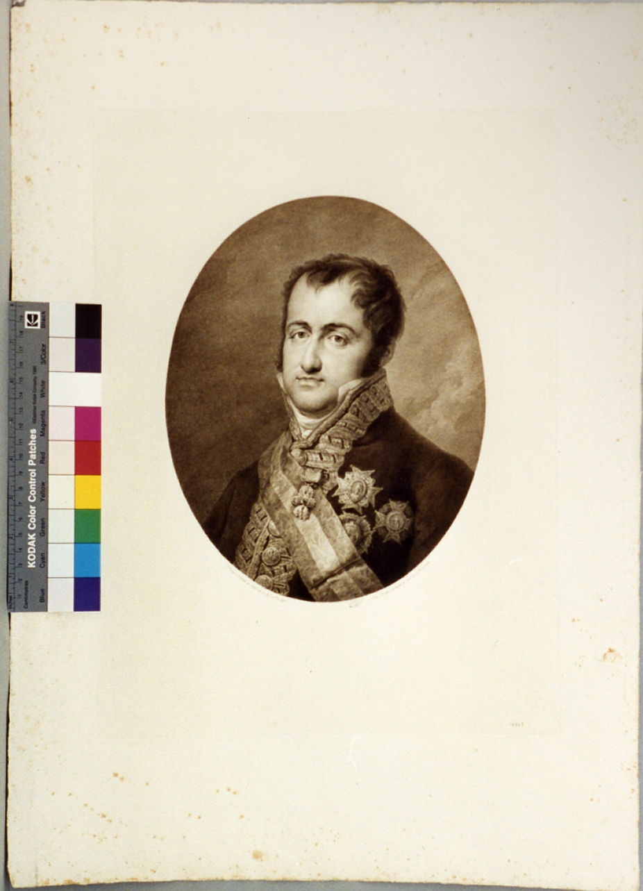 ritratto d'uomo (stampa) di Amettler Blas (sec. XIX)