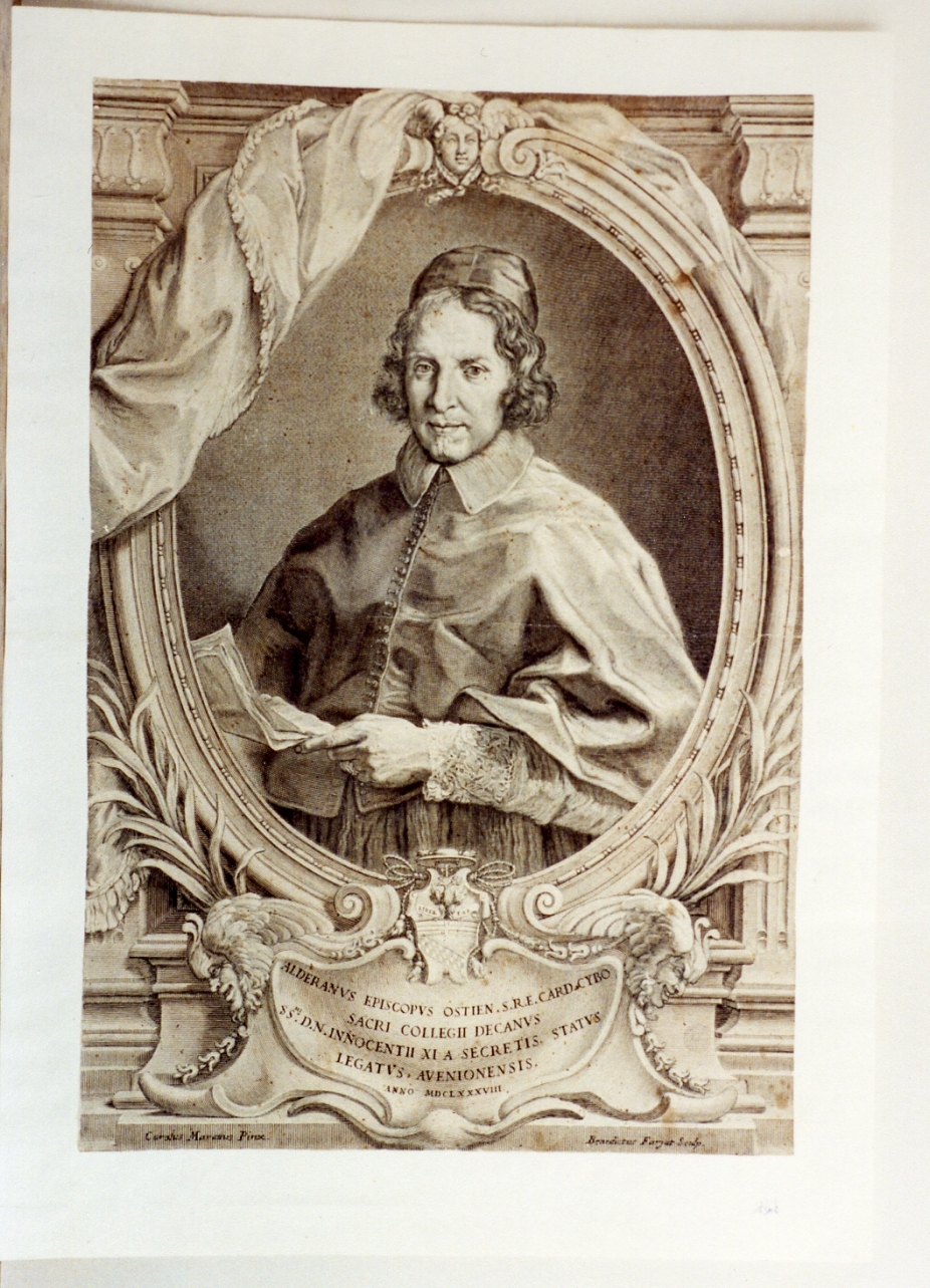 ritratto d'uomo (stampa) di Farjat Benoit, Maratta Carlo (sec. XVII)