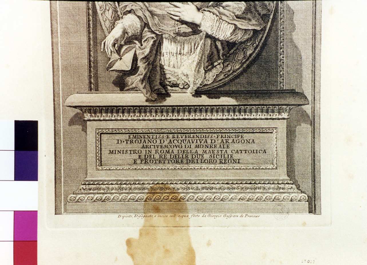ritratto d'uomo (stampa) di Von Prenner Georg Gaspar (sec. XVIII)