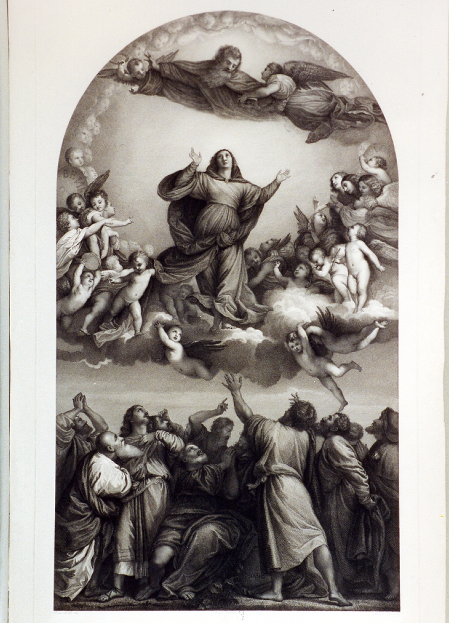 assunzione della Madonna (stampa) di Pavon Ignazio (secc. XVIII/ XIX)