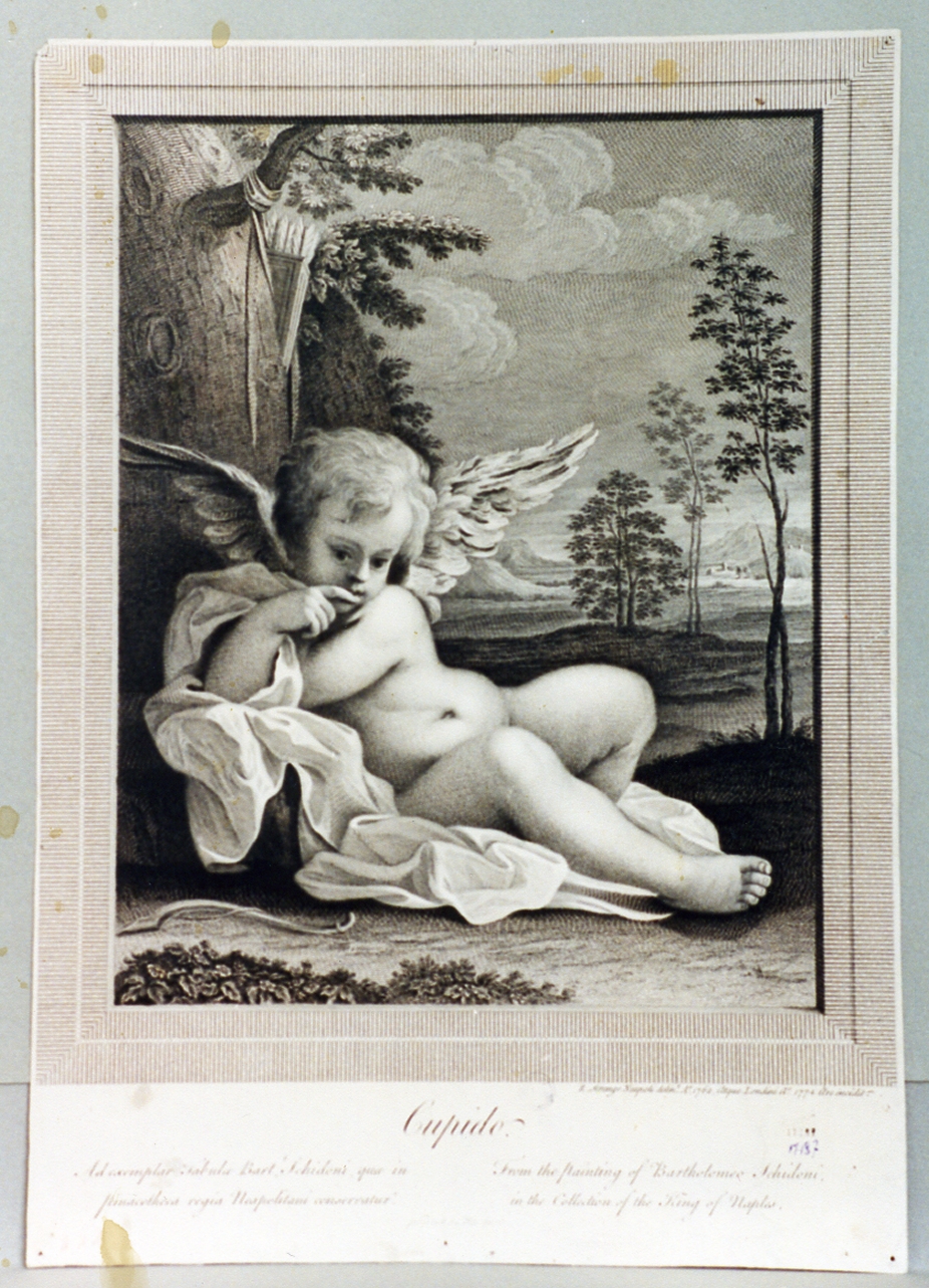 Cupido (stampa) di Strange Robert (sec. XVIII)