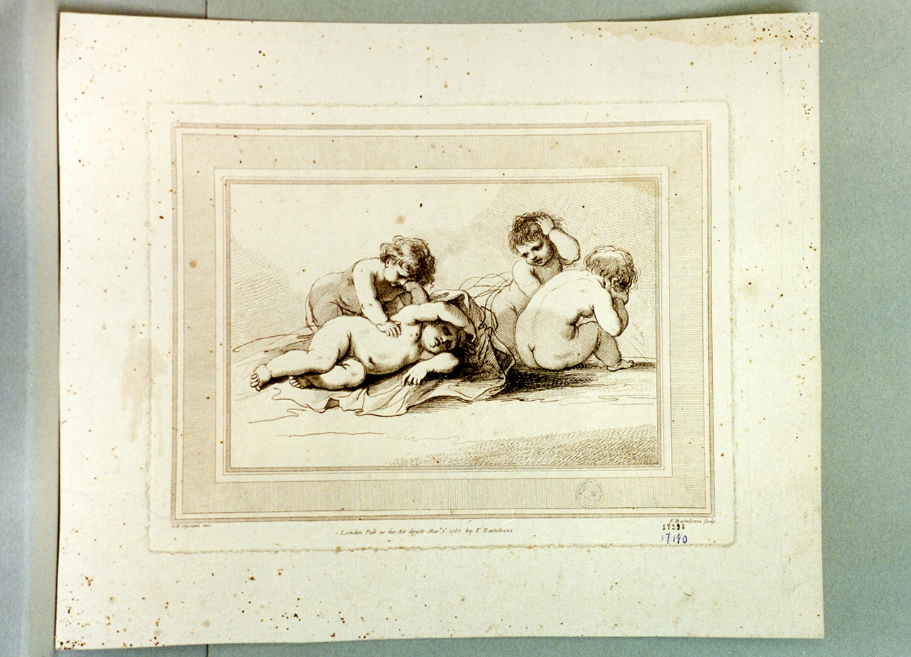 putti (stampa) di Bartolozzi Francesco, Cipriani Giovanni Battista (sec. XVIII)