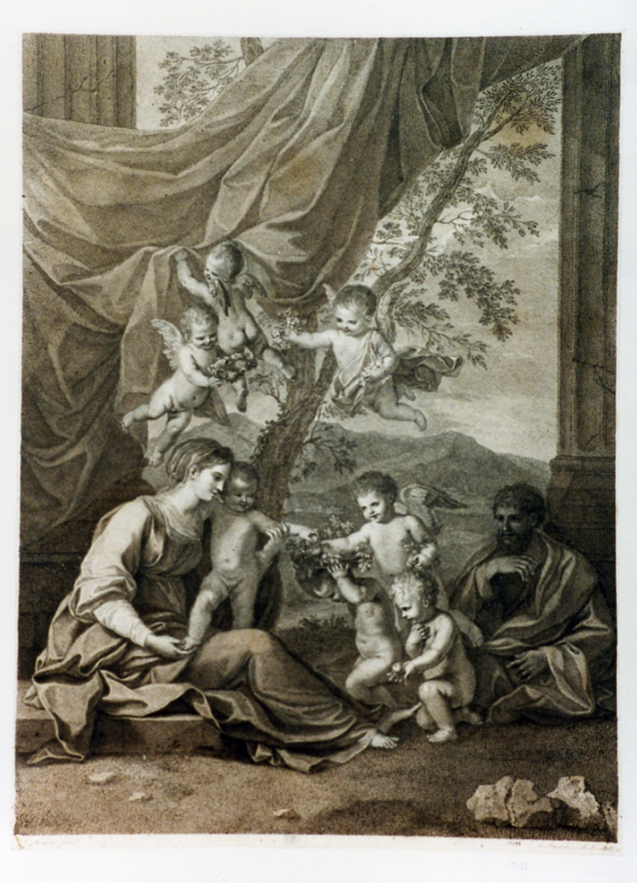 Sacra Famiglia (stampa) di Bartolozzi Francesco (sec. XVIII)