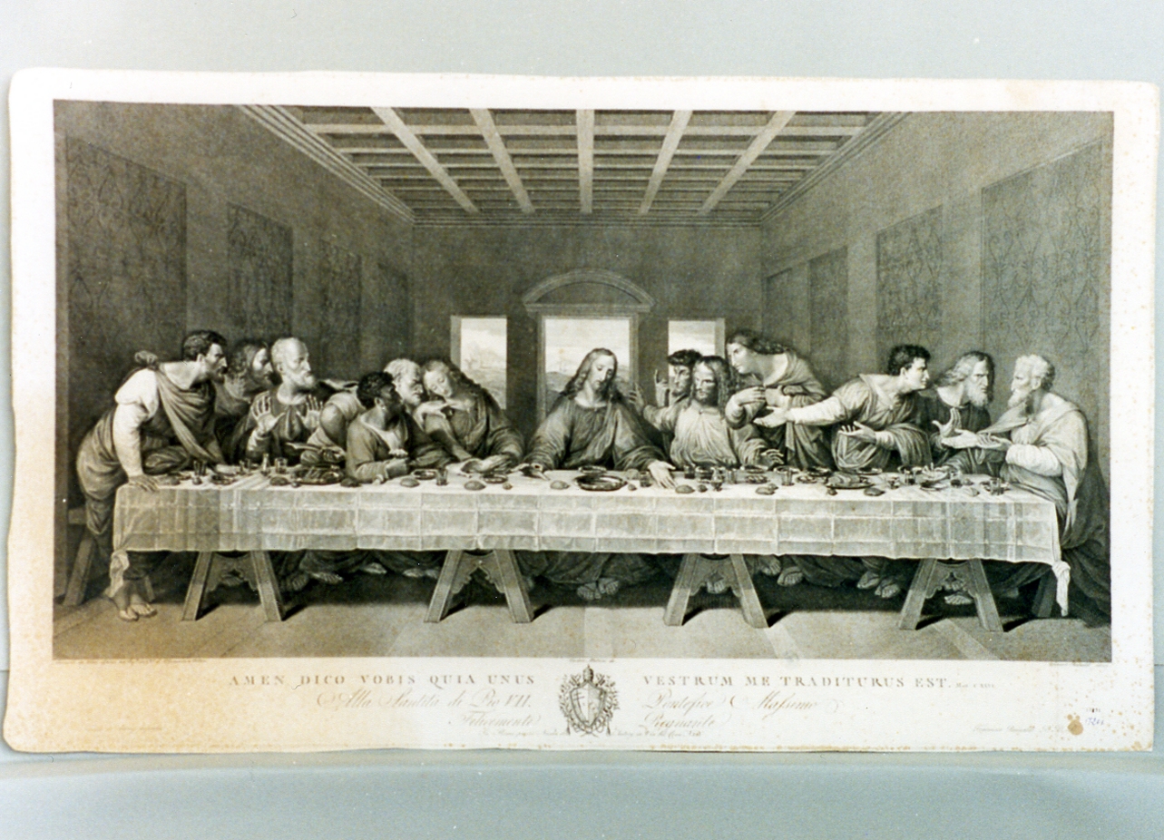 ultima cena (stampa) di Matteini Teodoro, Rainaldi Francesco (secc. XVIII/ XIX)