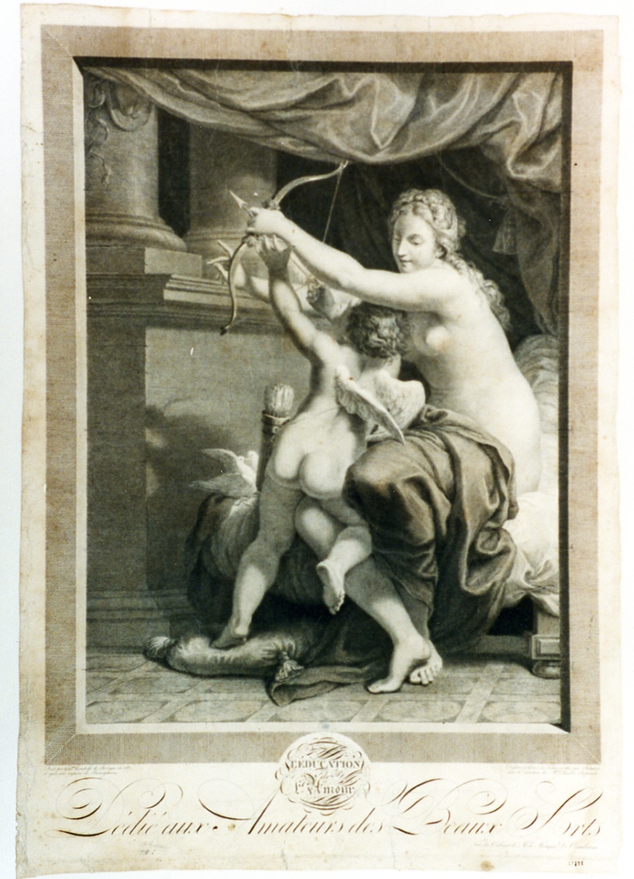 Venere e Cupido (stampa) di Gandolfi Gaetano, Porporati Carlo Antonio (sec. XIX)