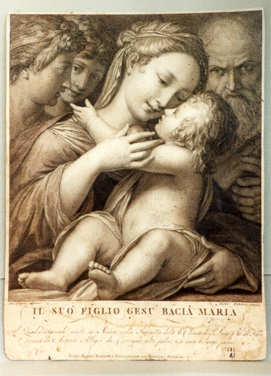 Sacra Famiglia (stampa) di Bettellini Pietro (secc. XVIII/ XIX)