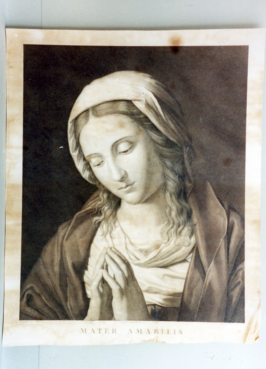 Maria Vergine (stampa) di Tofanelli Agostino, Folo Giovanni (secc. XVIII/ XIX)