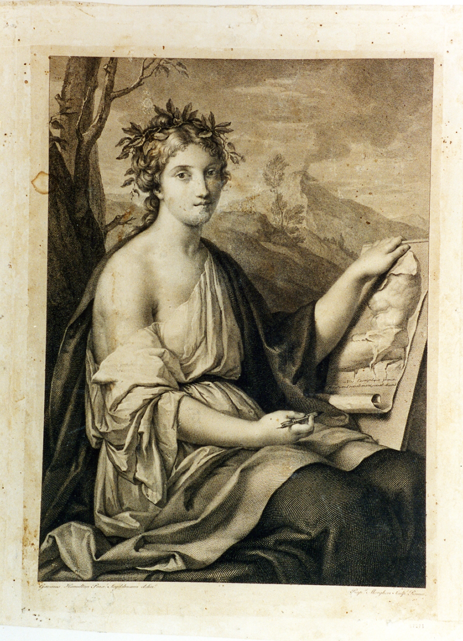 allegoria della scultura (stampa) di Hamilton Gavin, Morghen Raffaello (secc. XVIII/ XIX)