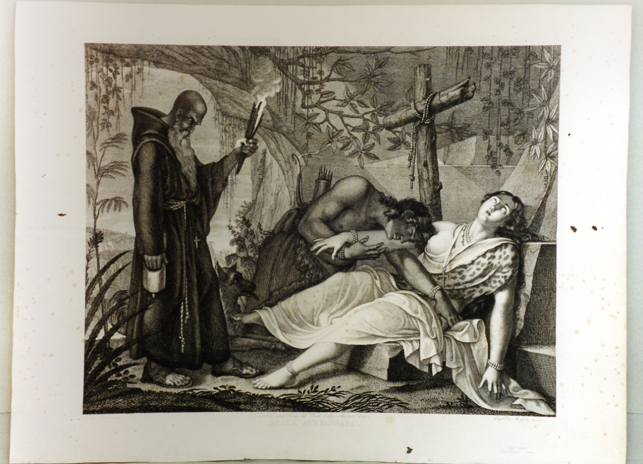 Atala avvelenata (stampa tagliata) di Saja Pietro, Morghen Guglielmo (prima metà sec. XIX)